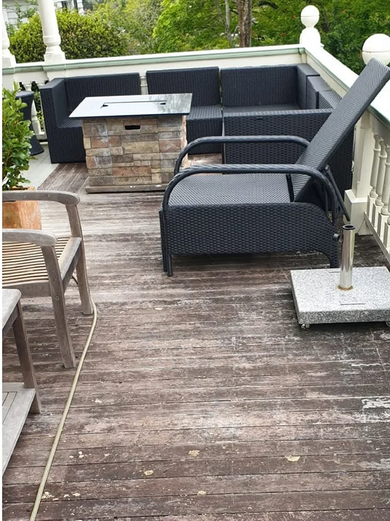 Timber deck cleaning: before work