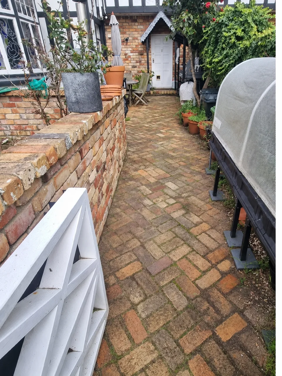 Brick pathway tidy-up: after work